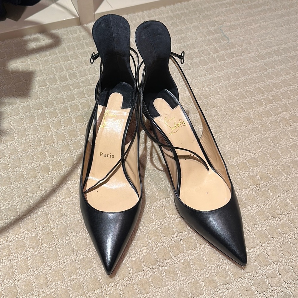 Christian Louboutin Black Pointed Toe Heels